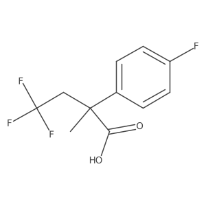 4,4,4-Trifluoro-2-(4-fluorophenyl)-2-methylbutanoic acid Structure