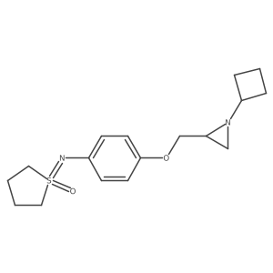 1-[4-[(1-Cyclobutylaziridin-2-yl)methoxy]phenyl]iminothiolane 1-oxide结构式