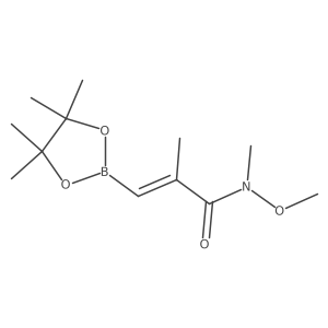 (E)-N-Methoxy-N,2-dimethyl-3-(4,4,5,5-tetramethyl-1,3,2-dioxaborolan-2-yl)acrylamide Structure