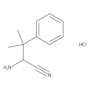 2-Amino-3-methyl-3-phenylbutanenitrile hydrochloride Structure