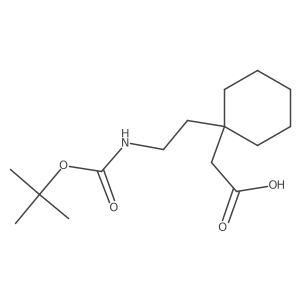 2-[1-(2-{[(Tert-butoxy)carbonyl]amino}ethyl)cyclohexyl]acetic acid Structure