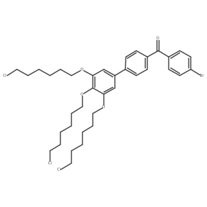 (4-Bromophenyl)(3',4',5'-tris((6-chlorohexyl)oxy)-[1,1'-biphenyl]-4-yl)methanone Structure