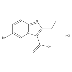 6-Bromo-2-ethylimidazo[1,2-a]pyridine-3-carboxylic acid hydrochloride结构式