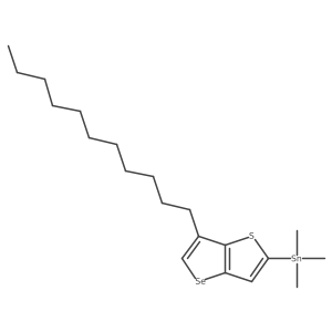 Trimethyl(6-undecylselenopheno[3,2-b]thiophen-2-yl)stannane结构式