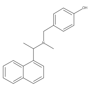 4-({methyl[(1R)-1-(naphthalen-1-yl)ethyl]amino}methyl)phenol结构式