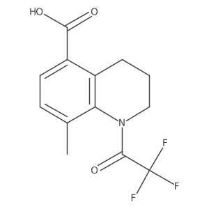 8-Methyl-1-(2,2,2-trifluoroacetyl)-1,2,3,4-tetrahydroquinoline-5-carboxylic acid结构式