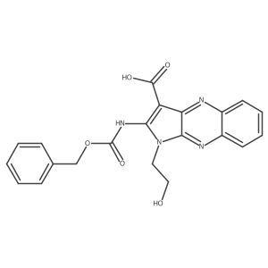 2-{[(benzyloxy)carbonyl]amino}-1-(2-hydroxyethyl)-1H-pyrrolo[2,3-b]quinoxaline-3-carboxylic acid结构式