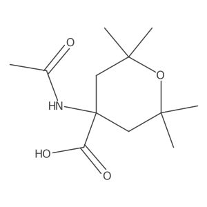 4-Acetamido-2,2,6,6-tetramethyloxane-4-carboxylic acid结构式