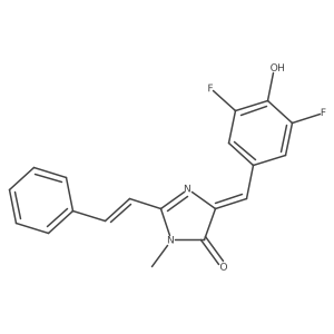 CN1C(=O)C(=Cc2cc(F)c(O)c(F)c2)N=C1C=Cc1ccccc1结构式