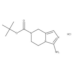 tert-Butyl 3-amino-5,6-dihydroimidazo[1,5-a]pyrazine-7(8H)-carboxylate hydrochloride结构式