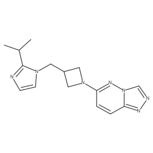 2-(propan-2-yl)-1-[(1-{[1,2,4]triazolo[4,3-b]pyridazin-6-yl}azetidin-3-yl)methyl]-1H-imidazole结构式