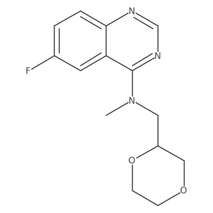 N-[(1,4-dioxan-2-yl)methyl]-6-fluoro-N-methylquinazolin-4-amine结构式
