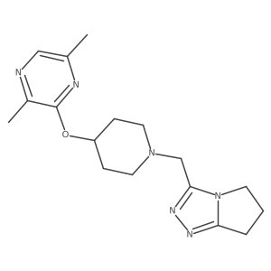 2,5-dimethyl-3-{[1-({5H,6H,7H-pyrrolo[2,1-c][1,2,4]triazol-3-yl}methyl)piperidin-4-yl]oxy}pyrazine Structure