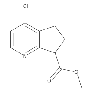 methyl 4-chloro-5H,6H,7H-cyclopenta[b]pyridine-7-carboxylate Structure