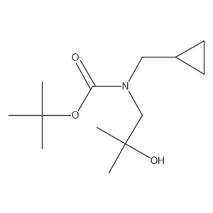 tert-butyl N-(cyclopropylmethyl)-N-(2-hydroxy-2-methylpropyl)carbamate结构式