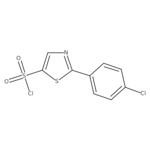 2-(4-Chlorophenyl)-1,3-thiazole-5-sulfonyl chloride结构式