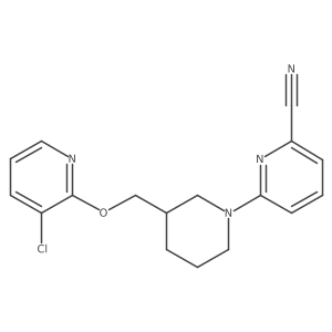 6-(3-{[(3-Chloropyridin-2-yl)oxy]methyl}piperidin-1-yl)pyridine-2-carbonitrile结构式