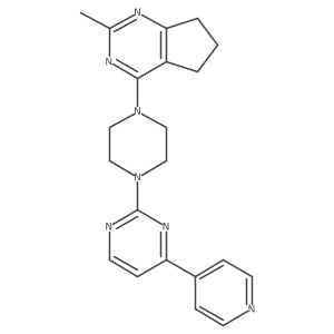 2-(4-{2-methyl-5H,6H,7H-cyclopenta[d]pyrimidin-4-yl}piperazin-1-yl)-4-(pyridin-4-yl)pyrimidine Structure