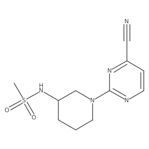 N-[1-(4-cyanopyrimidin-2-yl)piperidin-3-yl]methanesulfonamide结构式