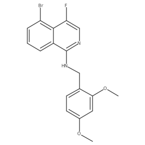 5-Bromo-N-[(2,4-dimethoxyphenyl)methyl]-4-fluoro-1-isoquinolinamine结构式