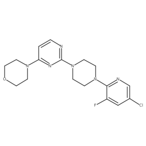 4-{2-[4-(5-Chloro-3-fluoropyridin-2-yl)piperazin-1-yl]pyrimidin-4-yl}morpholine结构式