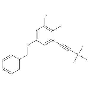 ((5-(Benzyloxy)-3-bromo-2-iodophenyl)ethynyl)trimethylsilane Structure