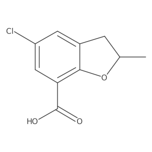 5-Chloro-2-methyl-2,3-dihydrobenzofuran-7-carboxylic acid结构式