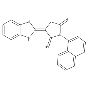 5-Amino-4-(2-benzothiazolyl)-1,3-dihydro-1-(1-naphthalenyl)-2H-pyrrol-2-one结构式