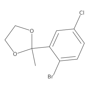 2-(2-Bromo-5-chlorophenyl)-2-methyl-1,3-dioxolane结构式