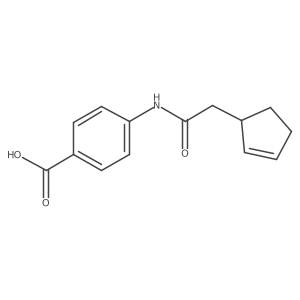4-[[2-(2-Cyclopenten-1-yl)acetyl]amino]benzoic acid结构式