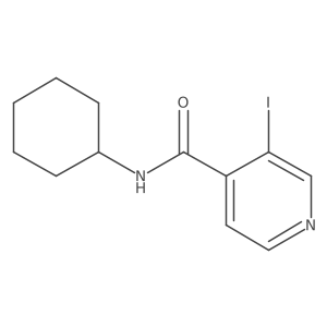 N-Cyclohexyl-3-iodo-4-pyridinecarboxamide结构式