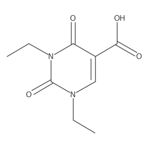 1,3-Diethyl-2,4-dioxo-1,2,3,4-tetrahydropyrimidine-5-carboxylic acid结构式