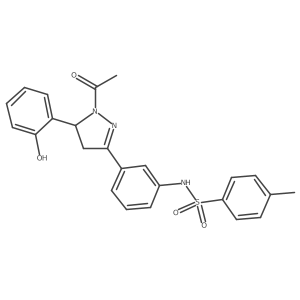 N-(3-(1-acetyl-5-(2-hydroxyphenyl)-4,5-dihydro-1H-pyrazol-3-yl)phenyl)-4-methylbenzenesulfonamide Structure