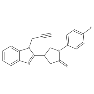 1-(4-fluorophenyl)-4-(1-(prop-2-yn-1-yl)-1H-benzo[d]imidazol-2-yl)pyrrolidin-2-one Structure