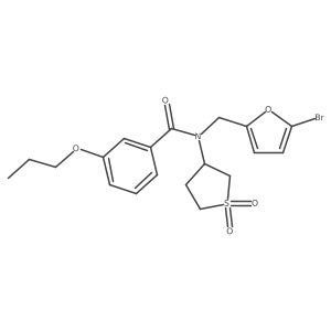 N-[(5-bromofuran-2-yl)methyl]-N-(1,1-dioxidotetrahydrothiophen-3-yl)-3-propoxybenzamide Structure