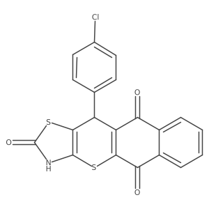 17-(4-Chlorophenyl)-11,15-dithia-13-azatetracyclo[8.7.0.0^{3,8}.0^{12,16}]heptadeca-1(10),3(8),4,6,12(16)-pentaene-2,9,14-trione Structure