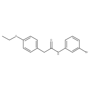 N-(3-bromophenyl)-2-(4-(ethylthio)phenyl)acetamide结构式
