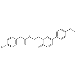 2-(4-bromophenyl)-N-(2-(3-(4-methoxyphenyl)-6-oxopyridazin-1(6H)-yl)ethyl)acetamide结构式