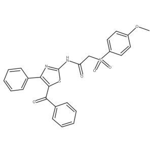 N-(5-benzoyl-4-phenylthiazol-2-yl)-2-((4-methoxyphenyl)sulfonyl)acetamide结构式