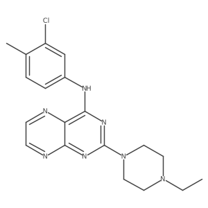 N-(3-chloro-4-methylphenyl)-2-(4-ethylpiperazin-1-yl)pteridin-4-amine Structure