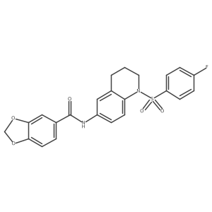 N-[1-(4-fluorobenzenesulfonyl)-1,2,3,4-tetrahydroquinolin-6-yl]-2H-1,3-benzodioxole-5-carboxamide Structure