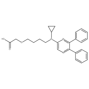 2-[4-[Cyclopropyl-(5,6-diphenylpyrazin-2-yl)amino]butoxy]acetic acid结构式