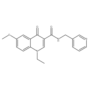 1-ethyl-6-methoxy-4-oxo-N-(pyridin-3-ylmethyl)quinoline-3-carboxamide Structure