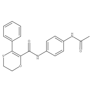 N-[4-(acetylamino)phenyl]-3-phenyl-5,6-dihydro-1,4-oxathiine-2-carboxamide Structure