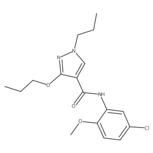 N-(5-chloro-2-methoxyphenyl)-3-propoxy-1-propyl-1H-pyrazole-4-carboxamide结构式