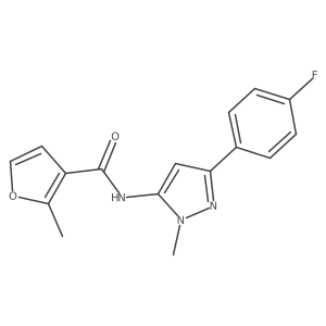 N-[3-(4-Fluorophenyl)-1-methyl-1H-pyrazol-5-yl]-2-methyl-3-furancarboxamide结构式