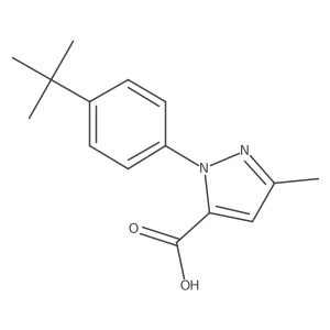 1-[4-(1,1-Dimethylethyl)phenyl]-3-methyl-1H-pyrazole-5-carboxylic acid结构式