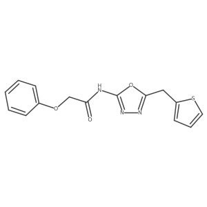 2-phenoxy-N-(5-(thiophen-2-ylmethyl)-1,3,4-oxadiazol-2-yl)acetamide Structure