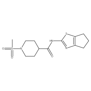 N-{4H,5H,6H-cyclopenta[d][1,3]thiazol-2-yl}-1-methanesulfonylpiperidine-4-carboxamide Structure