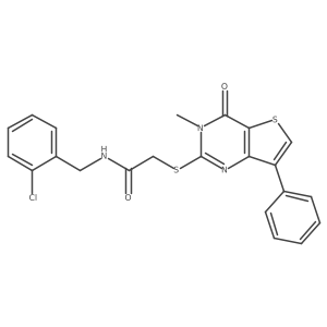 N-(2-chlorobenzyl)-2-[(3-methyl-4-oxo-7-phenyl-3,4-dihydrothieno[3,2-d]pyrimidin-2-yl)sulfanyl]acetamide Structure